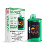 Kraze HD Mega - Apple Bomb Ice Disposable Vape available on Canada online vape shop